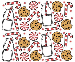 Milk Cookies Candy Cane